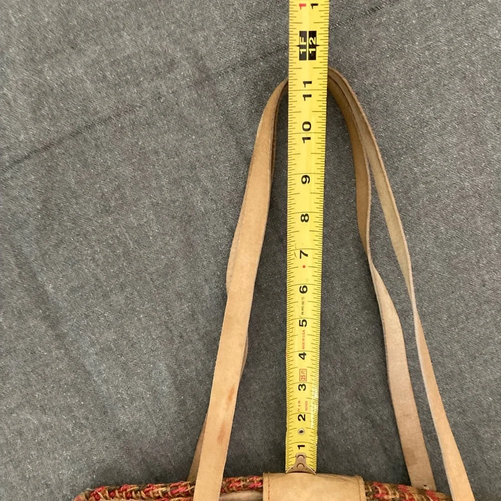 Vintage woven sisal market tote bucket bag. Jute, raffia - Picture 8 of 12